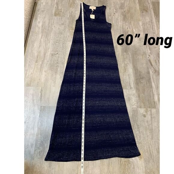 NWT Two by Vince camuto navy metallic maxi dress - Picture 7 of 12